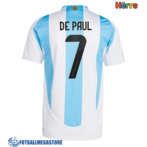 Fotballdrakt Herre Argentina Rodrigo De Paul #7 Hjemmedrakt Copa America 2024 Kortermet